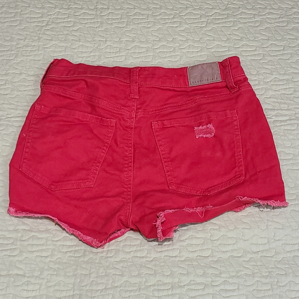 Aeropostale distressed Aero Cheeky shorts size 2 - Picture 6 of 8